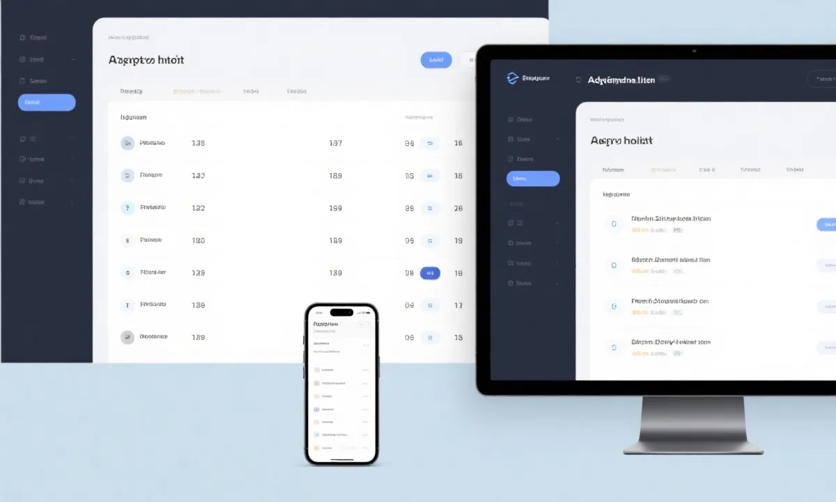 移动端与桌面端自适应列表，清晰号码组与标签，极简风界面